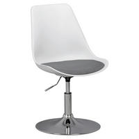 OTOČNÁ STOLIČKA PRE MLÁDEŽ, tkaná textília, sivá, biela - sivá/biela, Modern, kov/textil (46/88/46cm) - MID.YOU