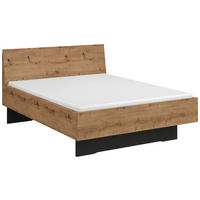 BETT 140/200 cm  in Graphitfarben, Eichefarben, Eiche Artisan  - Eichefarben/Graphitfarben, Trend, Holzwerkstoff (140/200cm) - Stylife