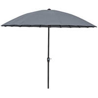SONNENSCHIRM   - Anthrazit/Schwarz, MODERN, Textil/Metall (260/237cm) - Gardenson