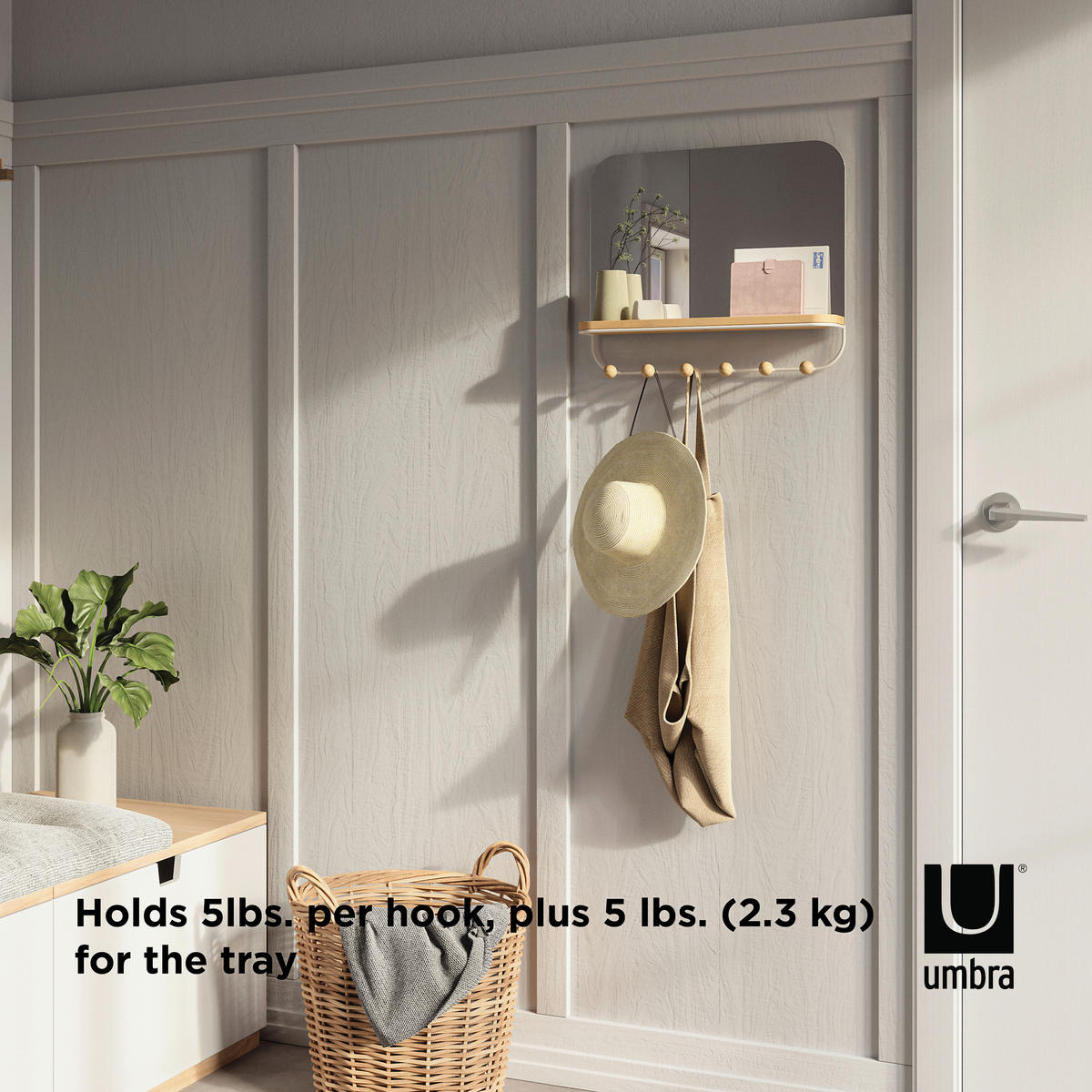 OGLEDALO      - bijela, Basics (10/41/46cm) - Umbra