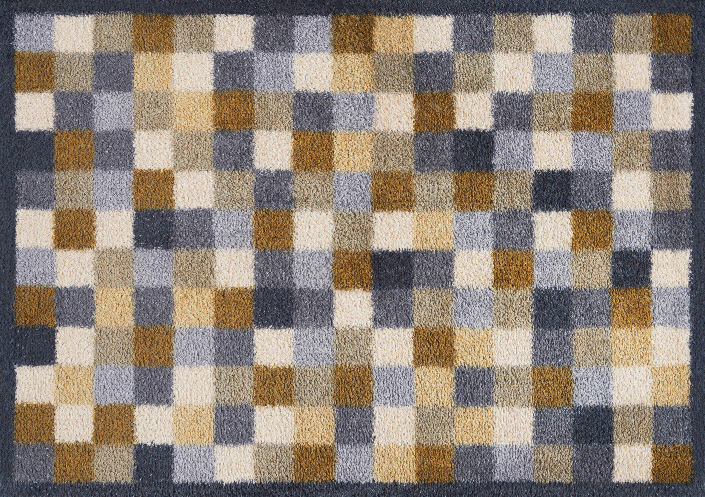 LÄUFER 60/85 cm Neutral Squares Beige  - Beige, Design, Kunststoff/Textil (60/85cm) - wash+dry