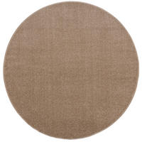 WEBTEPPICH 80 cm Uni Beige rund  - Beige, LIFESTYLE, Kunststoff/Textil (80cm) - Novel
