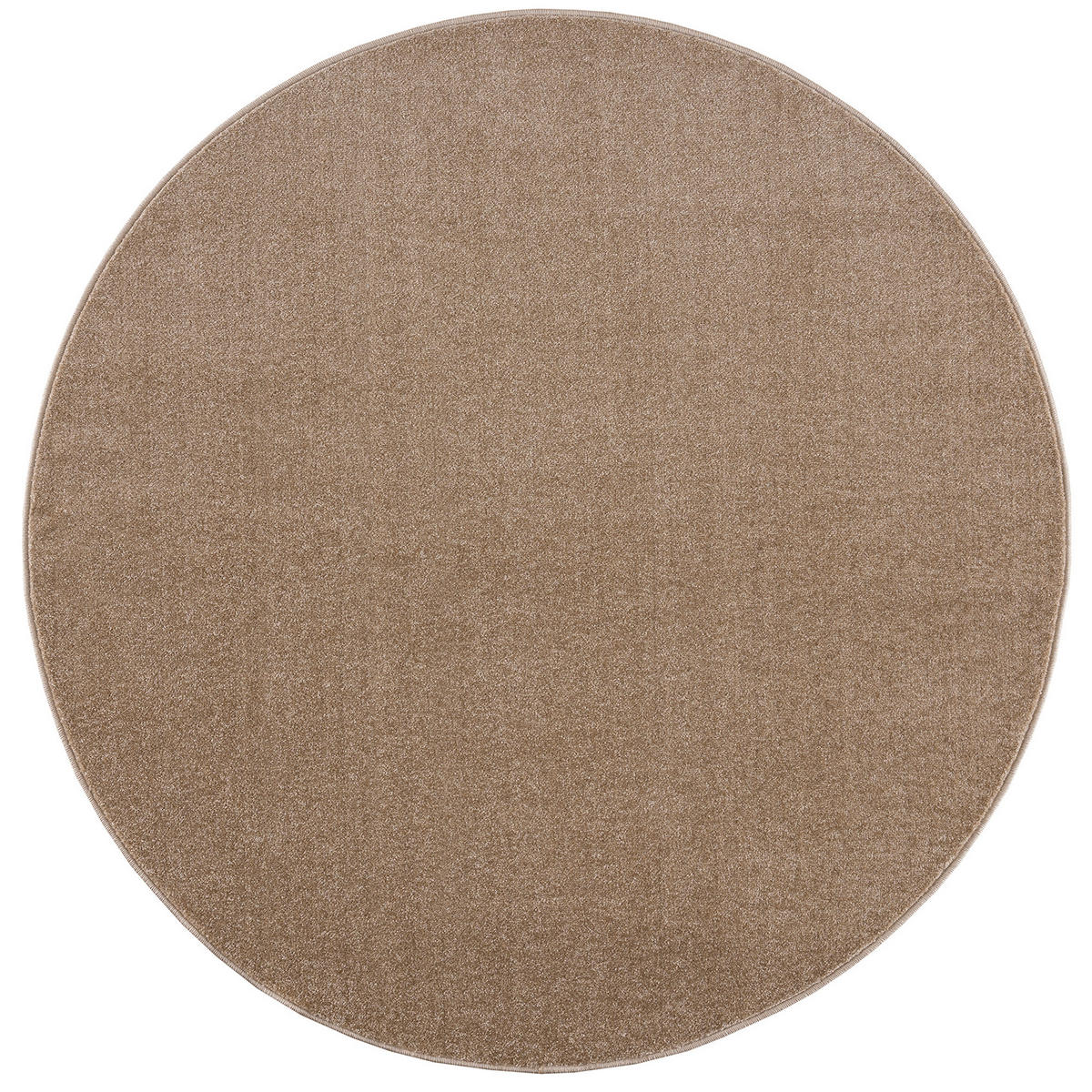WEBTEPPICH 80 cm Uni Beige rund  - Beige, LIFESTYLE, Kunststoff/Textil (80cm) - Novel