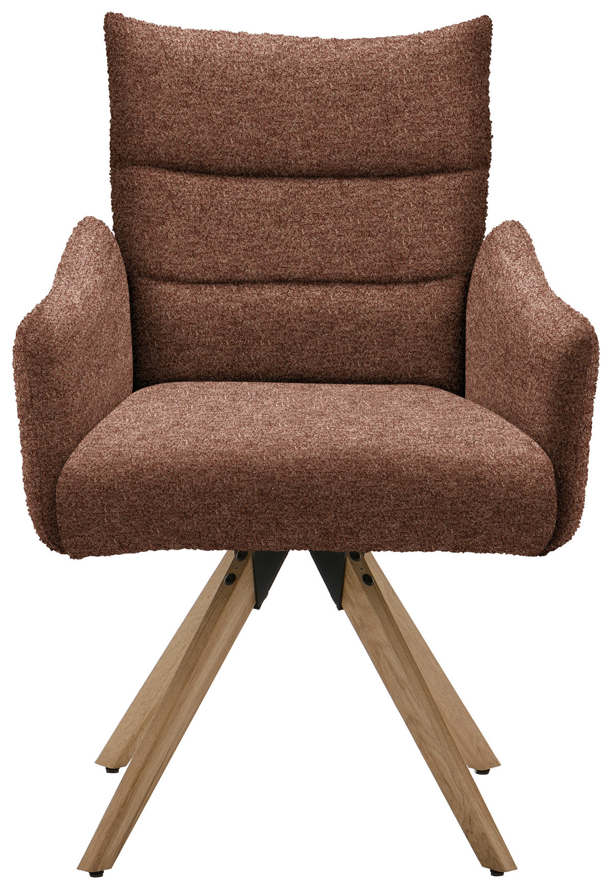 ARMLEHNSTUHL Jacquard  - Eichefarben/Haselnussfarben, Design, Holz/Textil (62/86/68cm) - Welnova