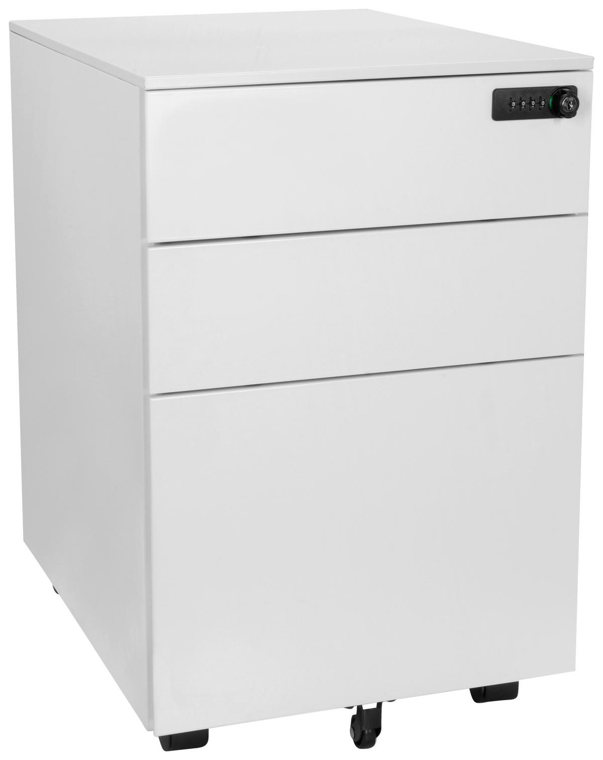 ROLLCONTAINER Weiß  - Weiß, MODERN, Kunststoff/Metall (39/60/50cm) - MID.YOU