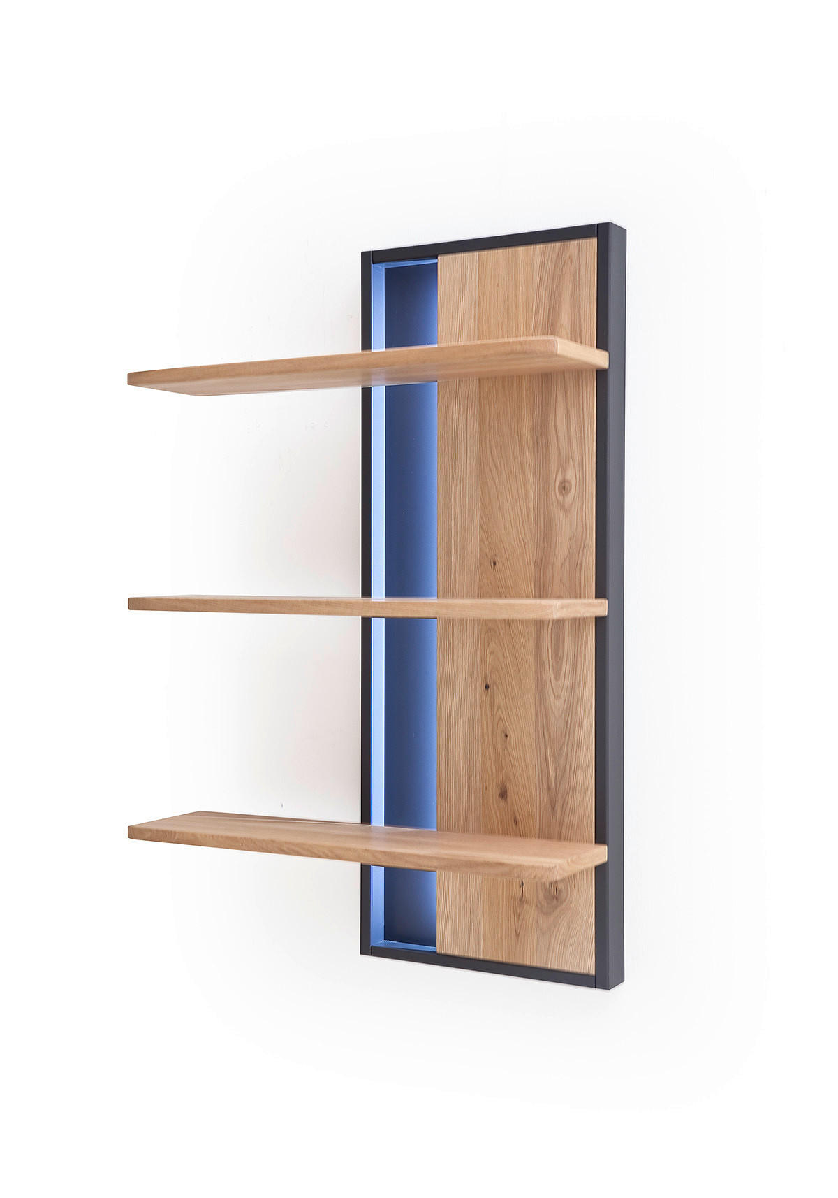 WANDREGAL 70/105/25 cm - Eichefarben/Anthrazit, Design, Holz/Holzwerkstoff (70/105/25cm) - Livetastic