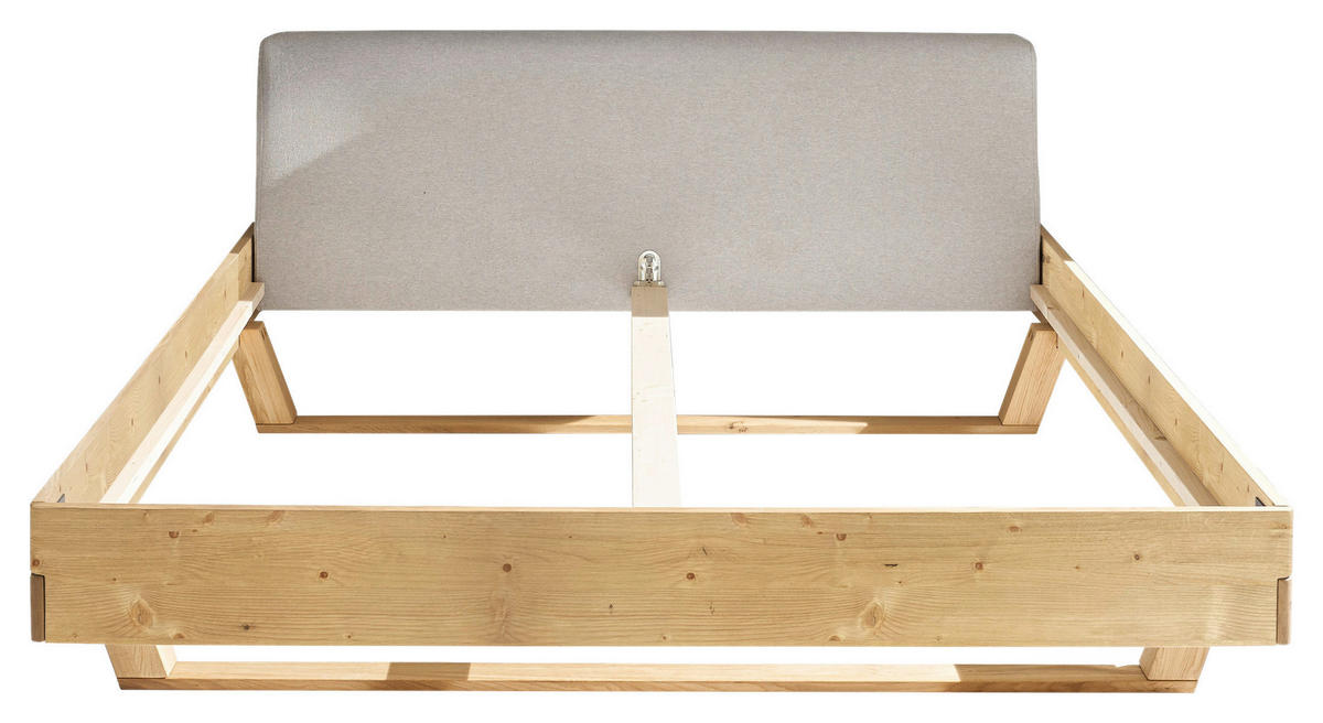 BETT 180/200 cm  in Fichtefarben  - Fichtefarben/Hellgrau, MODERN, Holz (180/200cm) - MID.YOU