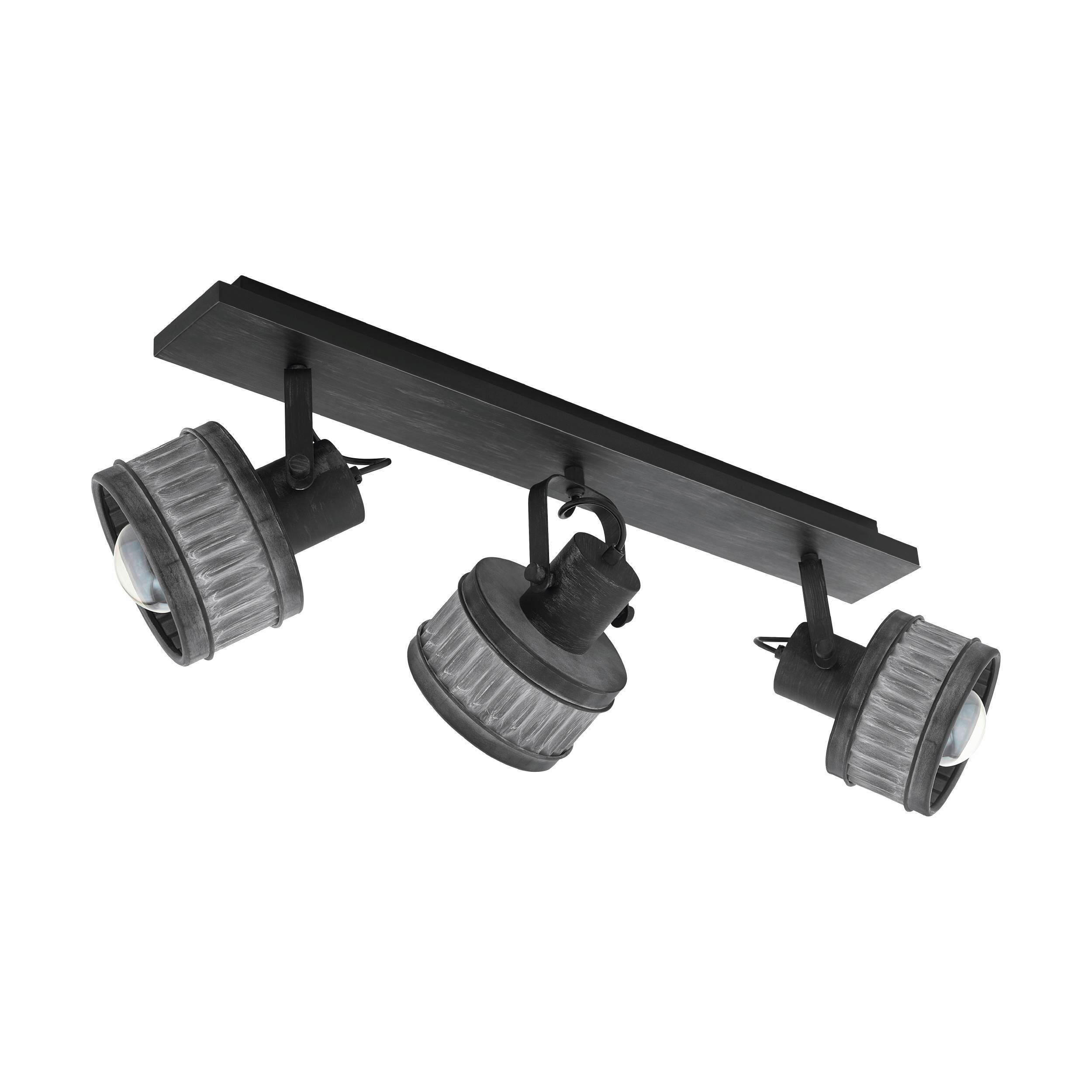 DECKENLEUCHTE Turrock 75/16/30 cm   - Schwarz/Grau, Design, Metall (75/16/30cm) - Eglo