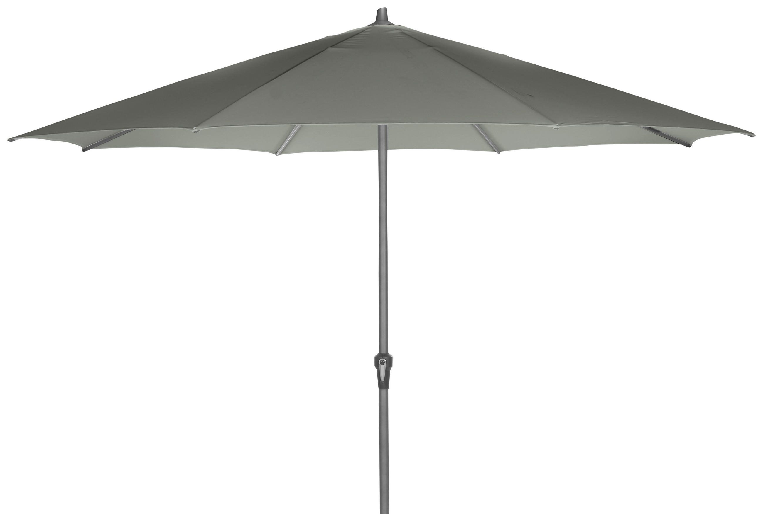 SONNENSCHIRM 350 cm - Anthrazit/Olivgrün, KONVENTIONELL, Textil/Metall (350/350cm) - Siena Garden