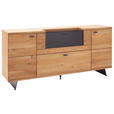 SIDEBOARD Wildeiche  190/87/44 cm  - Wildeiche/Anthrazit, Natur, Glas/Holz (190/87/44cm) - Linea Natura