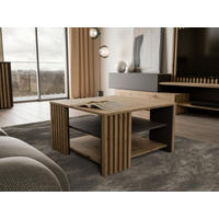 COUCHTISCH Holzwerkstoff  80/80/45 cm   - Eiche Artisan/Grau, Modern, Holzwerkstoff (80/80/45cm) - Carryhome