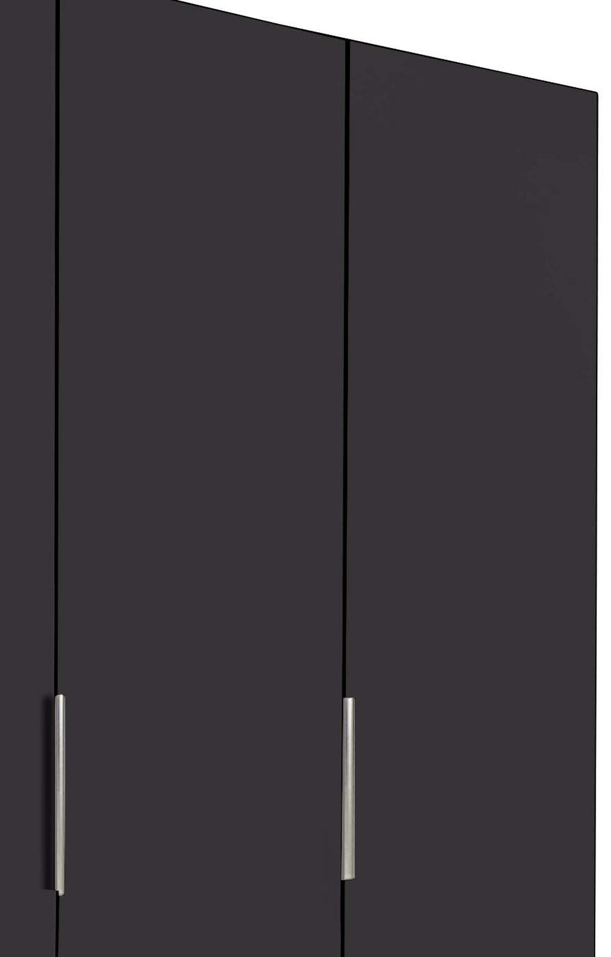 DREHTÜRENSCHRANK in Graphitfarben, Eichefarben  - Chromfarben/Eichefarben, Modern, Holzwerkstoff/Kunststoff (150/216/58cm) - MID.YOU