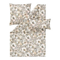 BETTWÄSCHE 3-teilig Ilona Satin 135/200 cm  - Graubraun, Design, Textil (135/200cm) - Estella