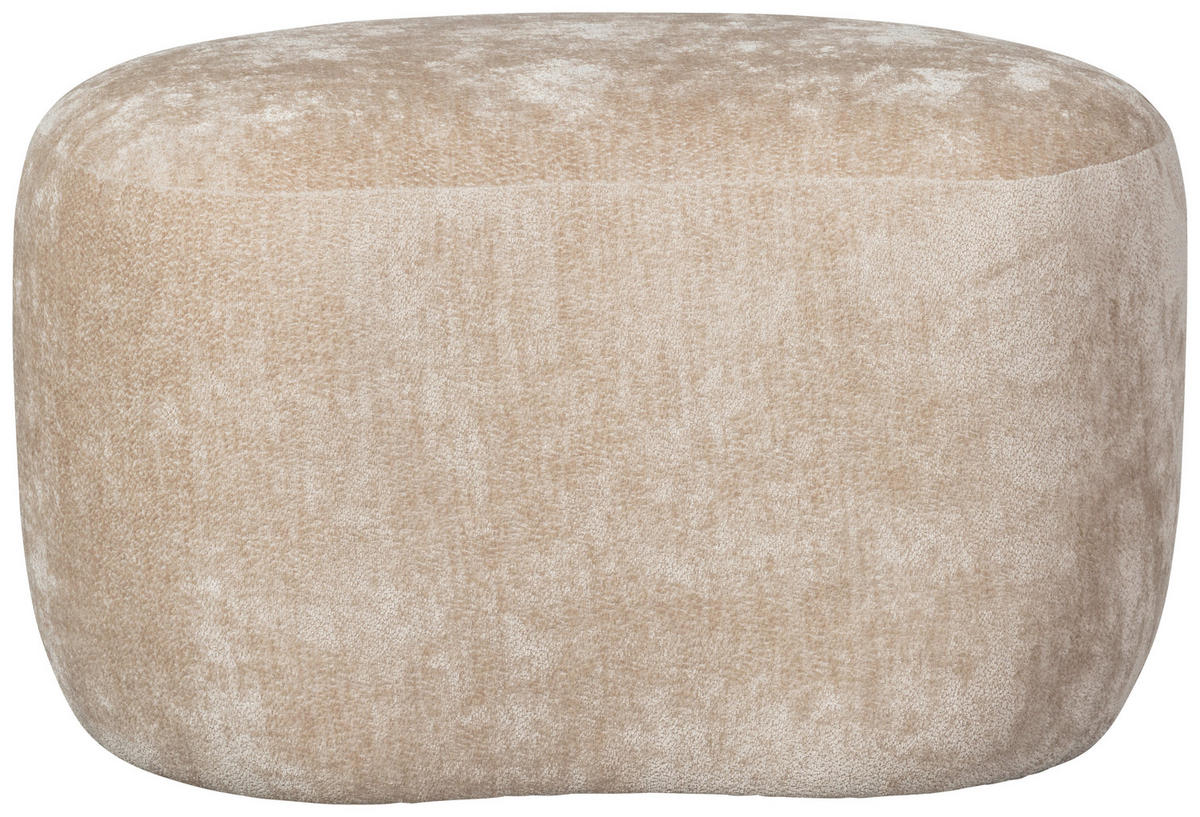 HOCKER Popular Chenille Naturfarben  - Naturfarben, Design, Textil (73/43/51cm) - Livetastic