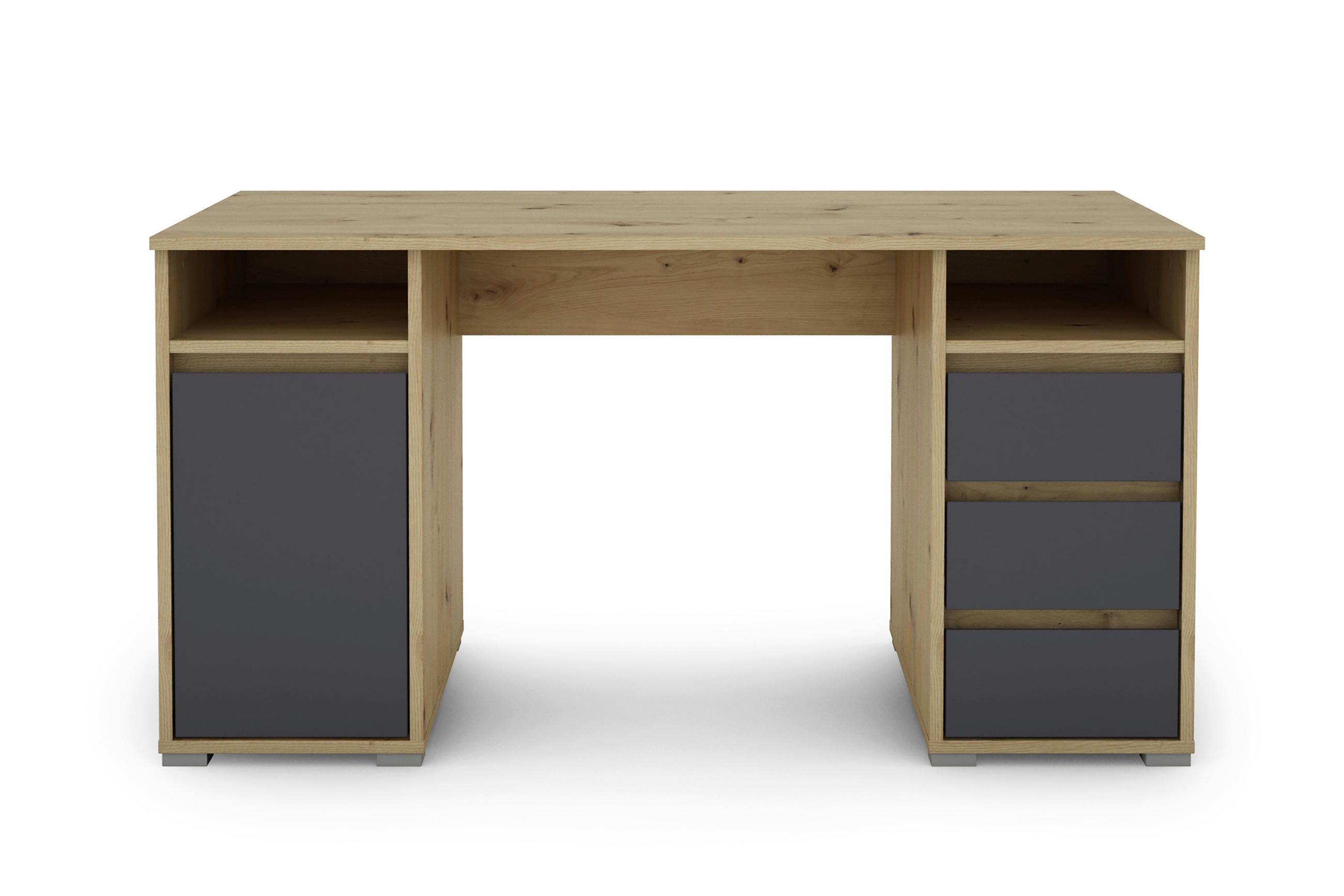 SCHREIBTISCH  in verschiedenen Holz-Dekoren erhältlich  - Eiche Artisan, MODERN, Holzwerkstoff (138/55/75cm) - MID.YOU