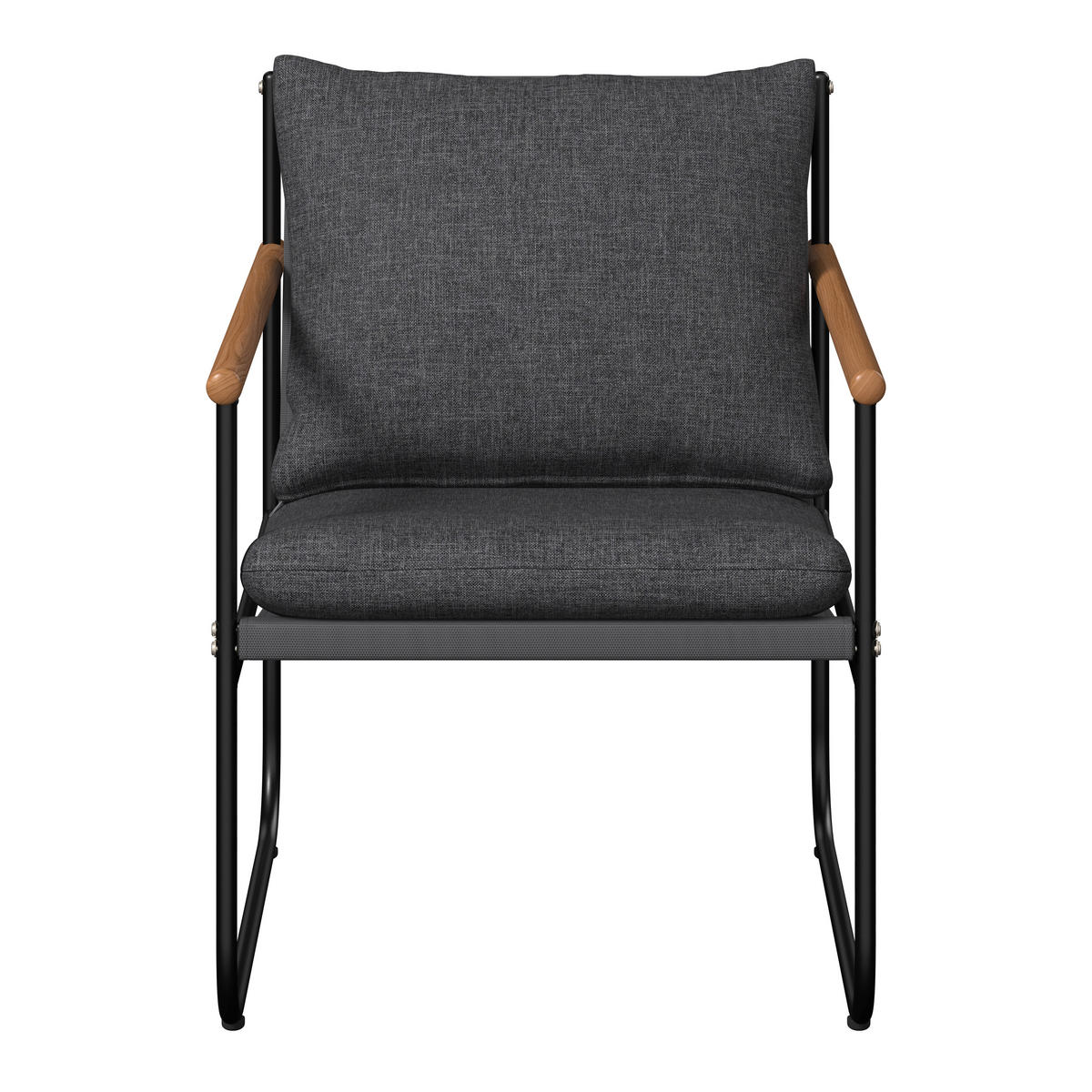 BALKONSET  3-teilig  - Anthrazit/Schwarz, MODERN, Glas/Textil (56/78/70cm) - Ambia Garden