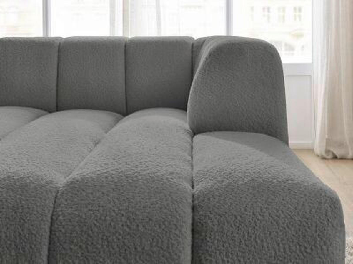 SOFAELEMENT ANNECY Bouclé Dunkelgrau  - Dunkelgrau/Schwarz, MODERN, Kunststoff/Textil (120/72/170cm)
