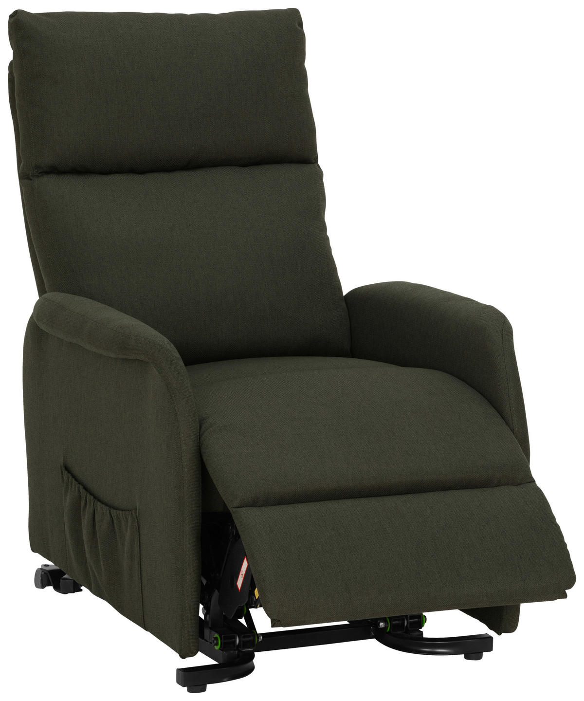 FERNSEHSESSEL Webstoff Grün  - Schwarz/Grün, KONVENTIONELL, Textil/Metall (68/103-80/93-158cm) - P & B