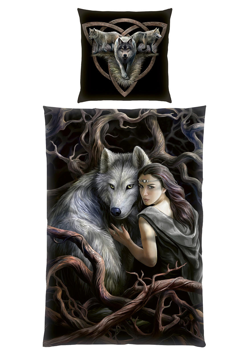 JUGENDBETTWÄSCHE ANNE STOKES Renforcé 135/200 cm  - Schwarz/Braun, Basics, Textil (135/200cm) - Herding