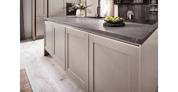 EINBAUKÜCHE   - Eichefarben/Grau, Design, Holzwerkstoff - Xora