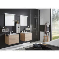 BADEZIMMER  in 61,2 cm  - Eiche Bianco/Weiß, Design, Holzwerkstoff/Stein (61,2cm) - Dieter Knoll