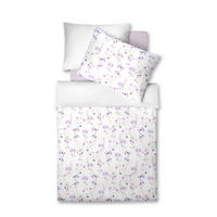 POSTELJNINA 140/200 cm lila, roza, bela  - lila/roza, Konvencionalno, tekstil (140/200cm) - Fleuresse