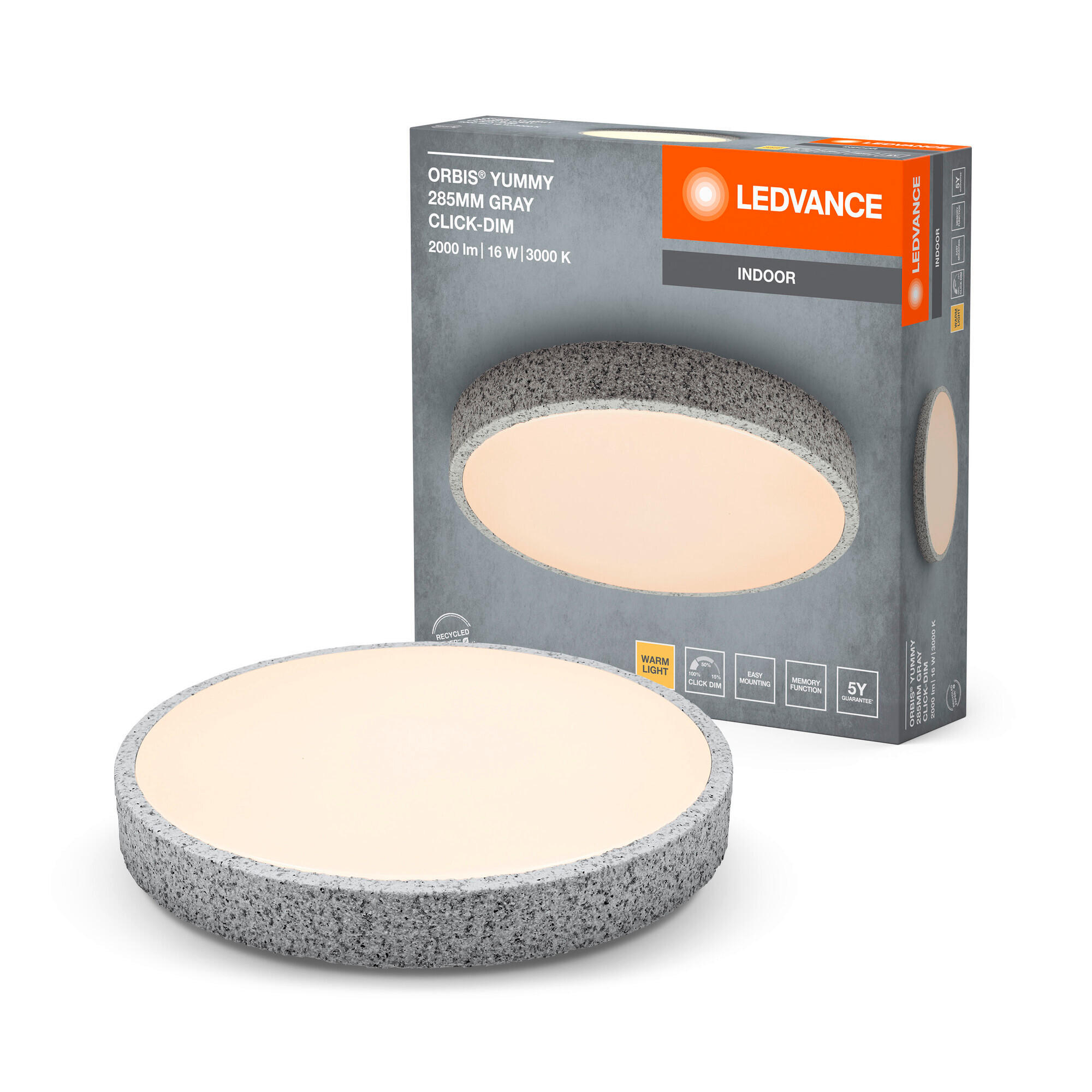 LED-DECKENLEUCHTE 28,5/6,5 cm   - KONVENTIONELL, Metall (28,5/6,5cm) - Ledvance