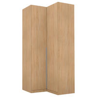 ECKKLEIDERSCHRANK 100/229/102 cm  - Alufarben/Sonoma Eiche, Modern, Holzwerkstoff (100/229/102cm) - Rauch Möbel