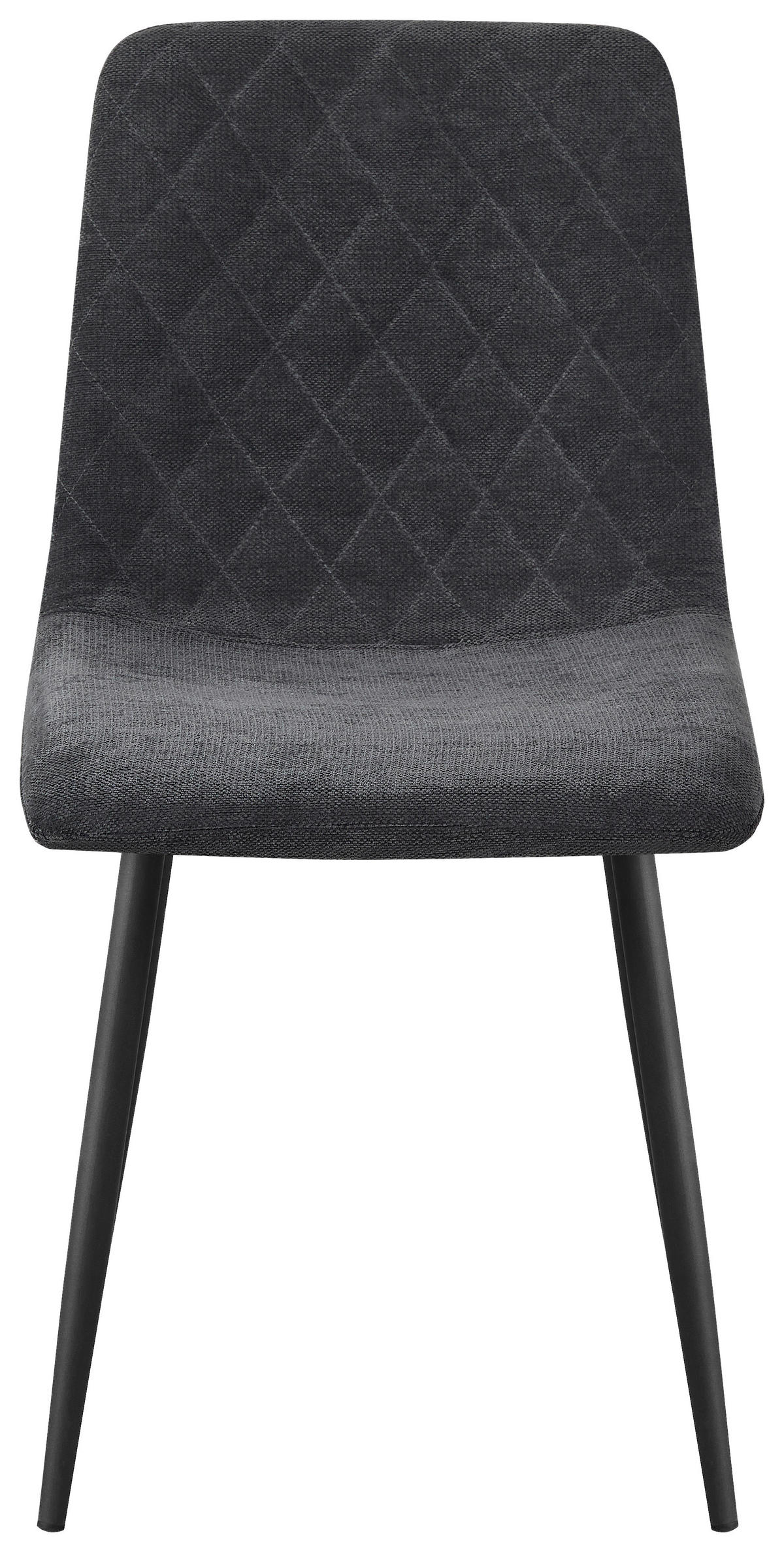 STUHL   Webstoff  - Dunkelgrau/Schwarz, Design, Textil/Metall (45/87/55cm) - Ti'me