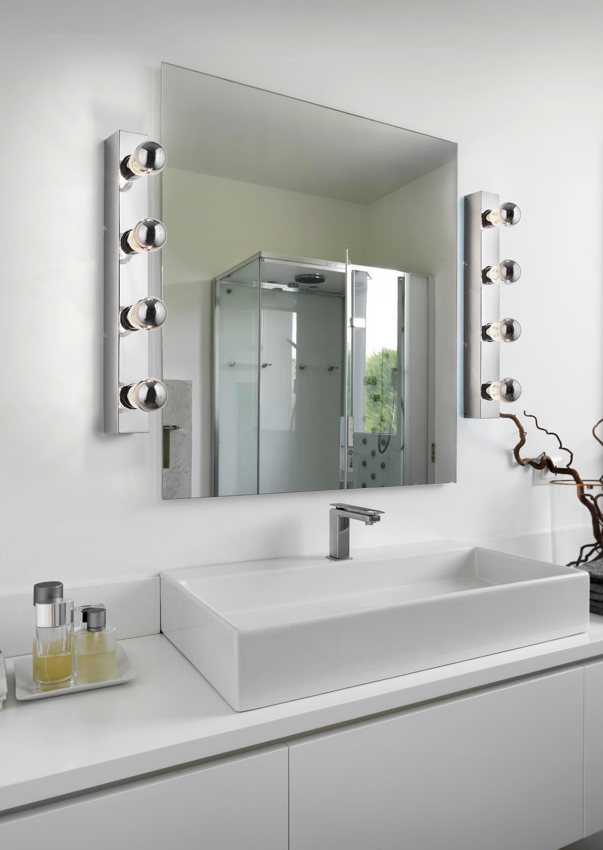 BADEZIMMER-WANDLEUCHTE - Chromfarben, Basics, Metall (6/55/8,5cm) - Trio Leuchten