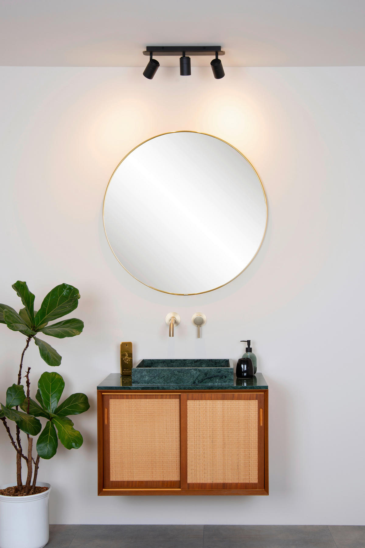 BADEZIMMER-DECKENLEUCHTE LENNERT 40/7/12.5 cm  - Schwarz, Design, Metall (40/7/12.5cm) - Lucide