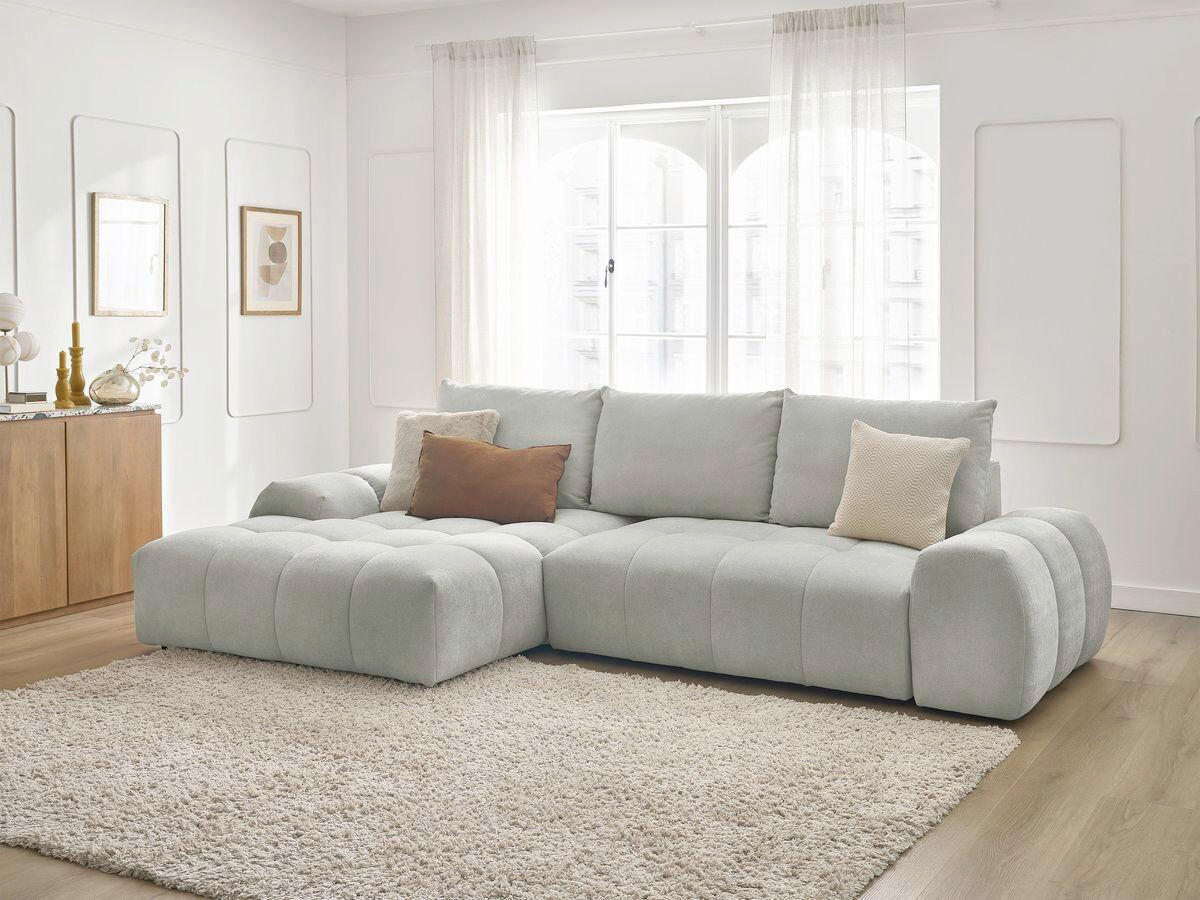 XXXLutz Eckschlafsofa Everest Hellgrau 318x180 cm