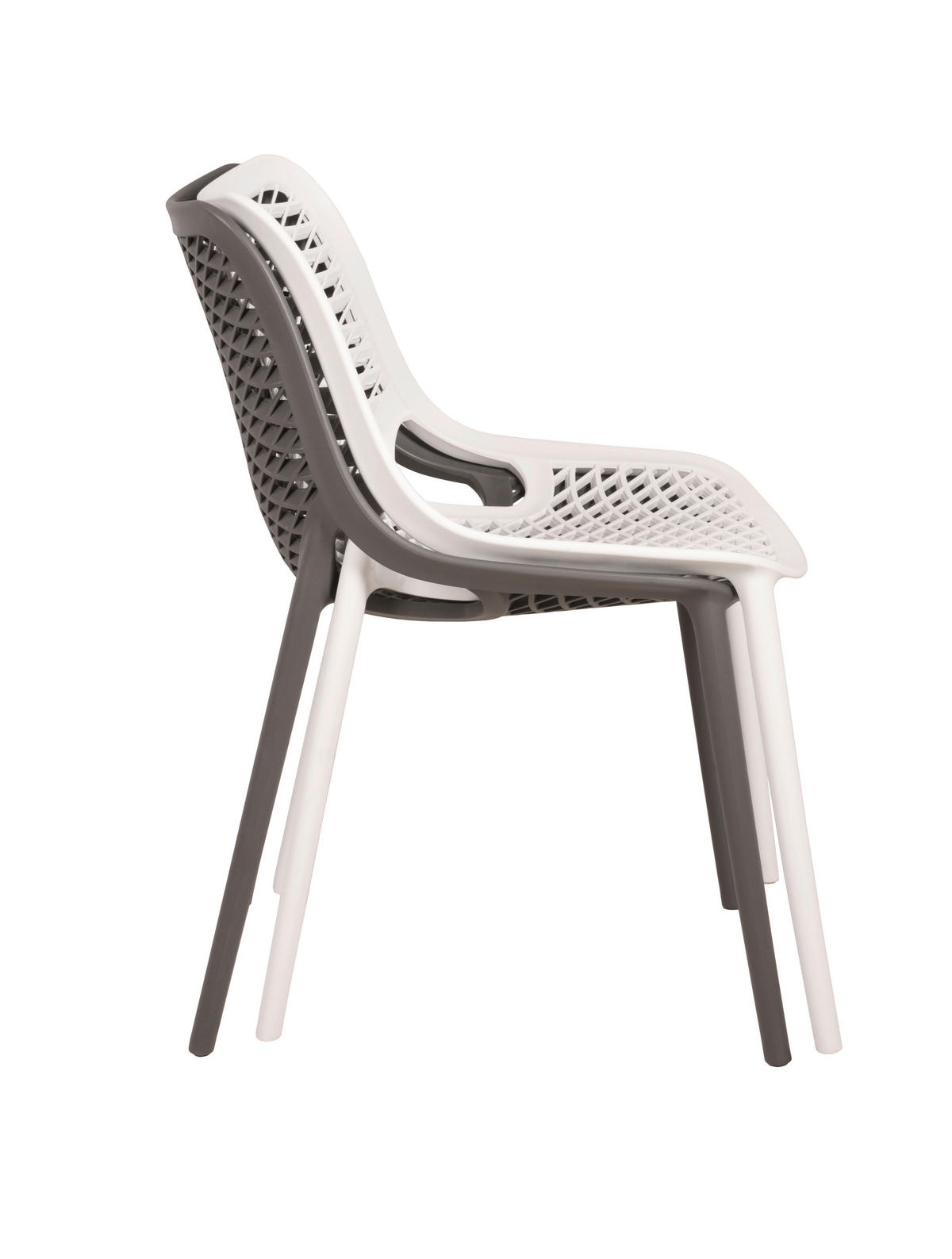 GARTENSTUHL-SET Anthrazit  - Anthrazit, MODERN, Kunststoff (50/83/60cm) - Gardenson