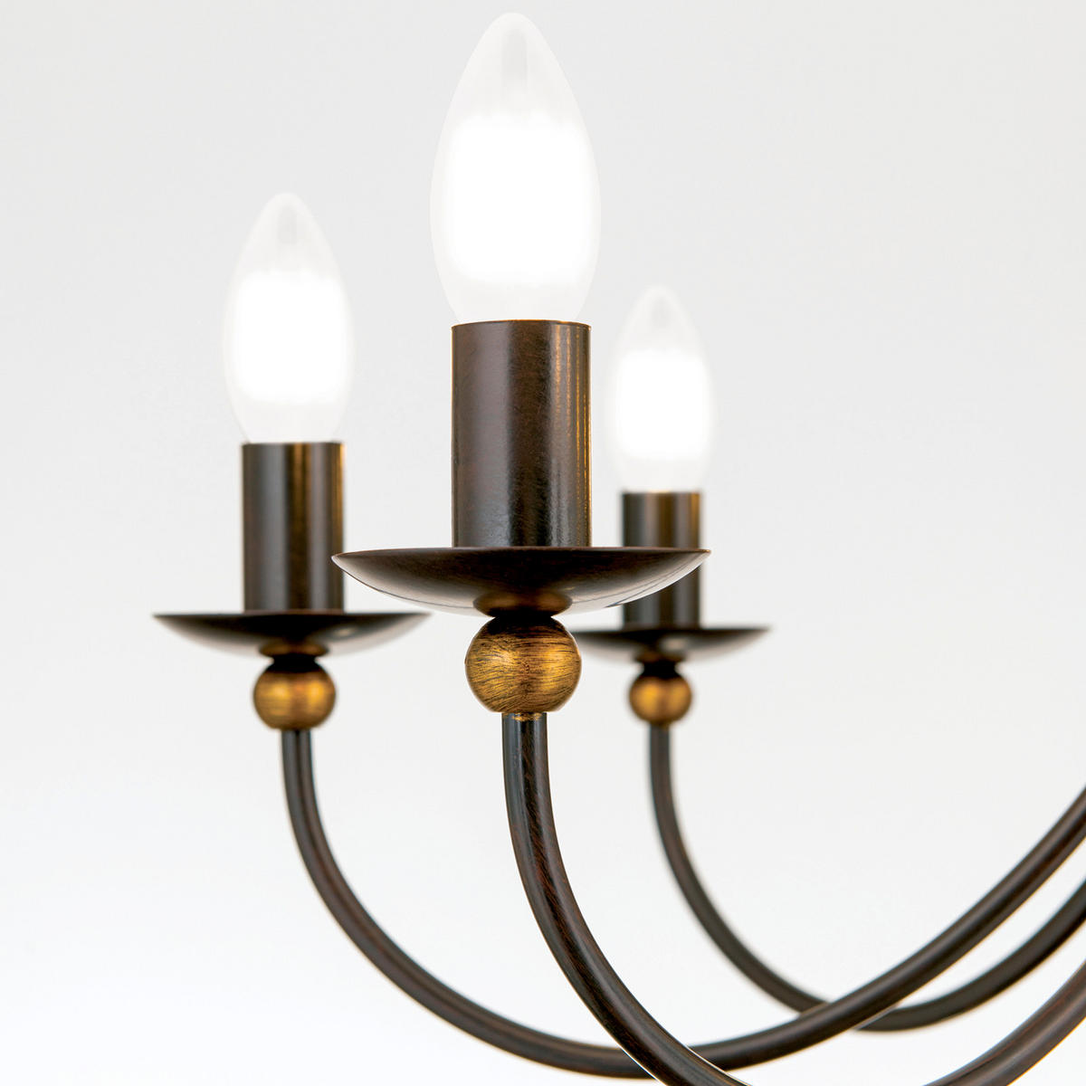 KRONLEUCHTER Alessia 76/130 cm   - Bronzefarben, KONVENTIONELL, Metall (76/130cm)