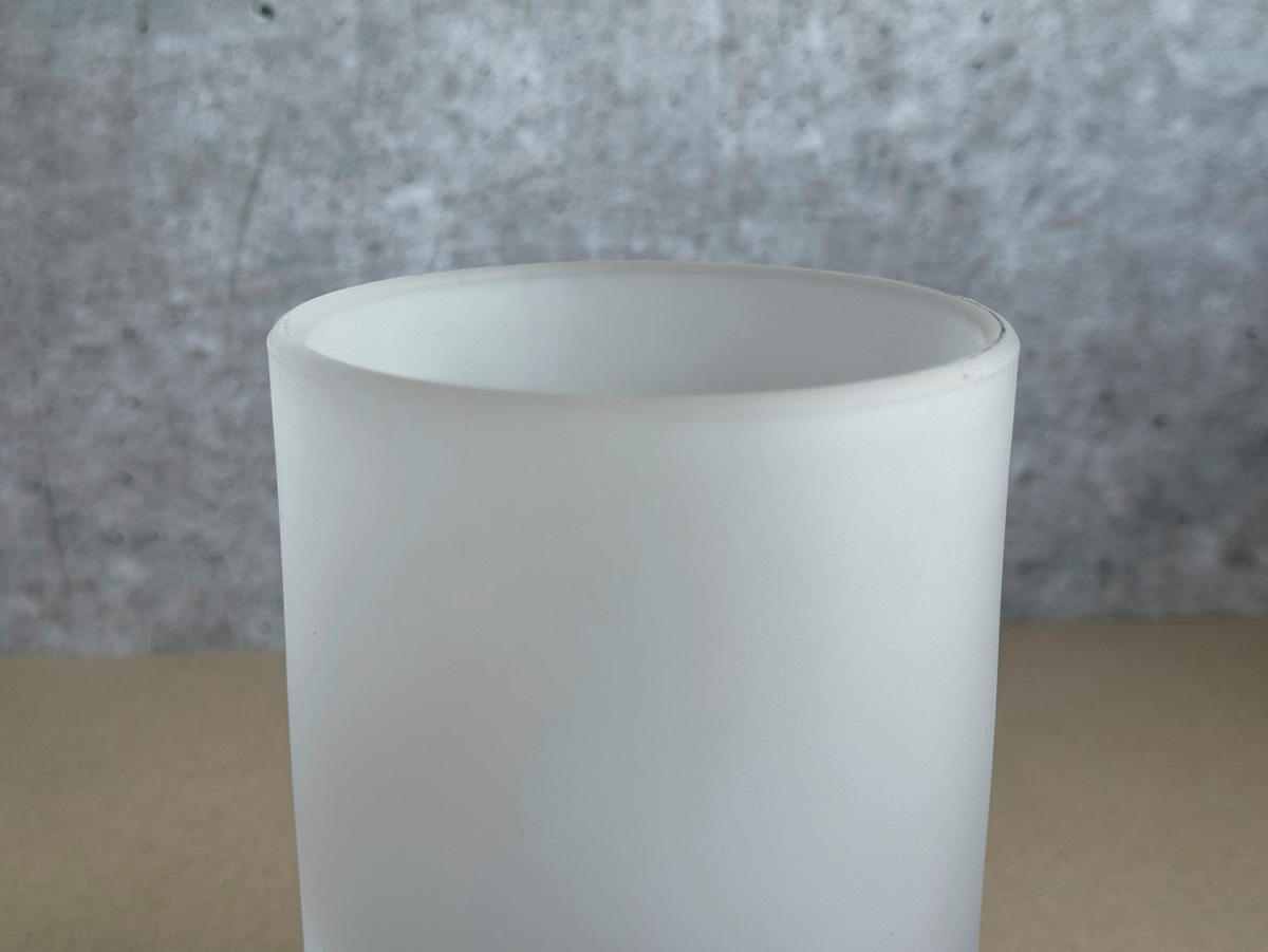 AKKU-TISCHLEUCHTE Ariva Pro 9,5/14,5 cm  - Graubraun/Weiß, Design, Glas/Metall (9,5/14,5cm)