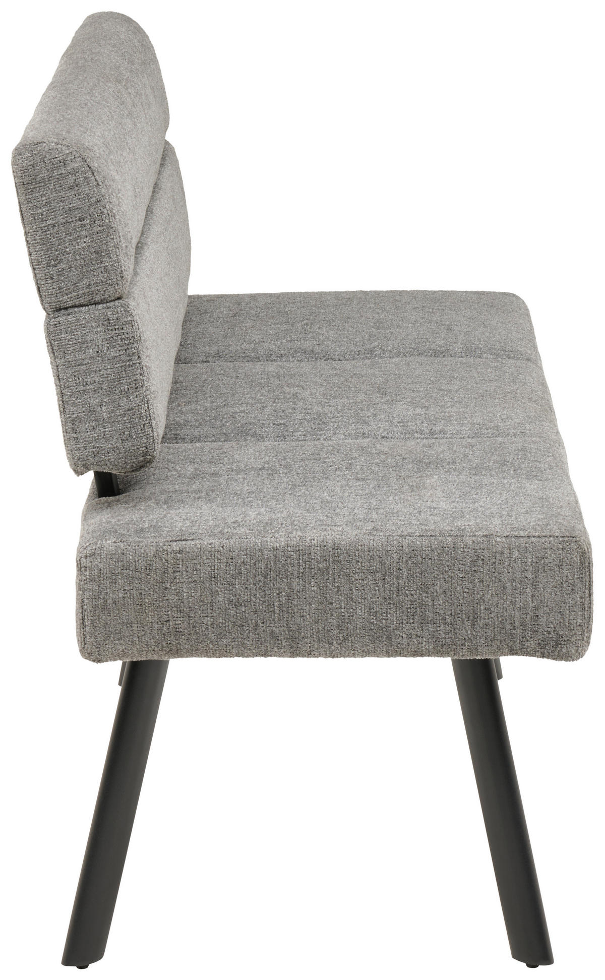 SITZBANK 140/88/62 cm Webstoff Anthrazit  - Anthrazit/Schwarz, KONVENTIONELL, Textil/Metall (140/88/62cm) - MID.YOU