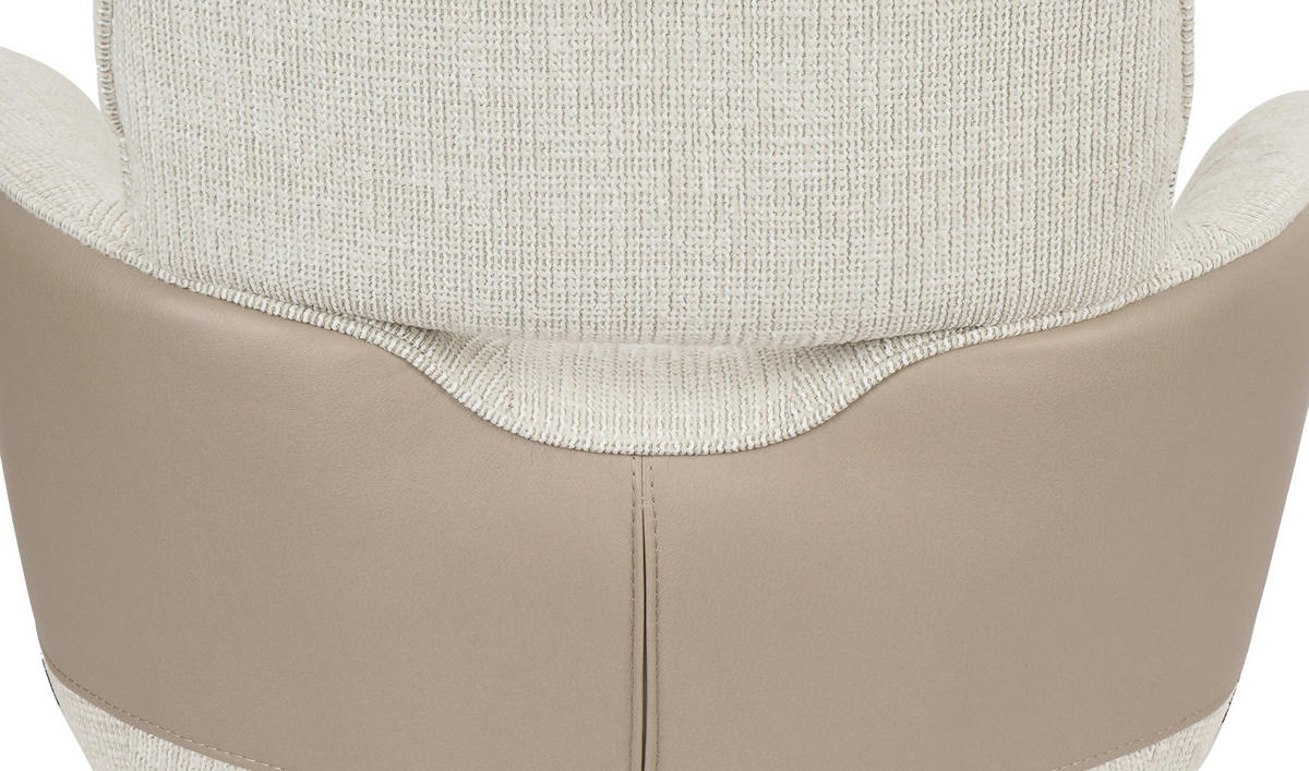 ARMLEHNSTUHL  in Edelstahl Webstoff, Mikrofaser  - Taupe/Edelstahlfarben, KONVENTIONELL, Textil/Metall (59,5/90,5/64,5cm) - Livetastic