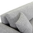 ECKSOFA Grau Flachgewebe Zierkissen, Rückenkissen, Bettkasten, Schlaffunktion, Rücken echt, Liegefläche im Originalstoff  - Schwarz/Grau, KONVENTIONELL, Kunststoff/Textil (145/285cm) - Carryhome