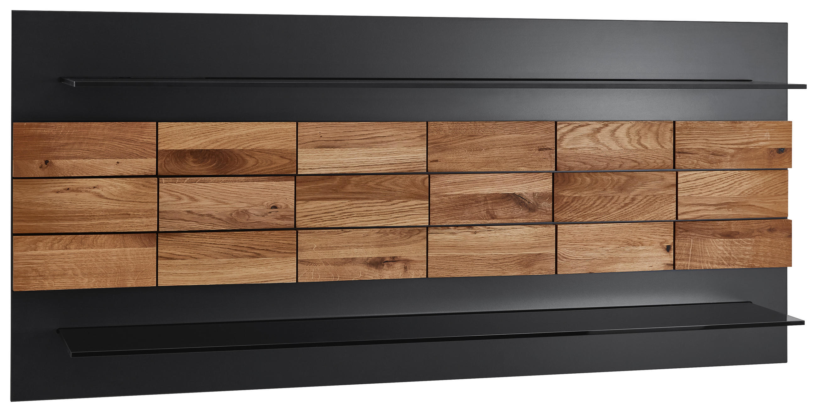 WANDBOARD  135/60,8/22,5 cm  - Eichefarben/Grau, Design, Glas/Holz (135/60,8/22,5cm) - Novel