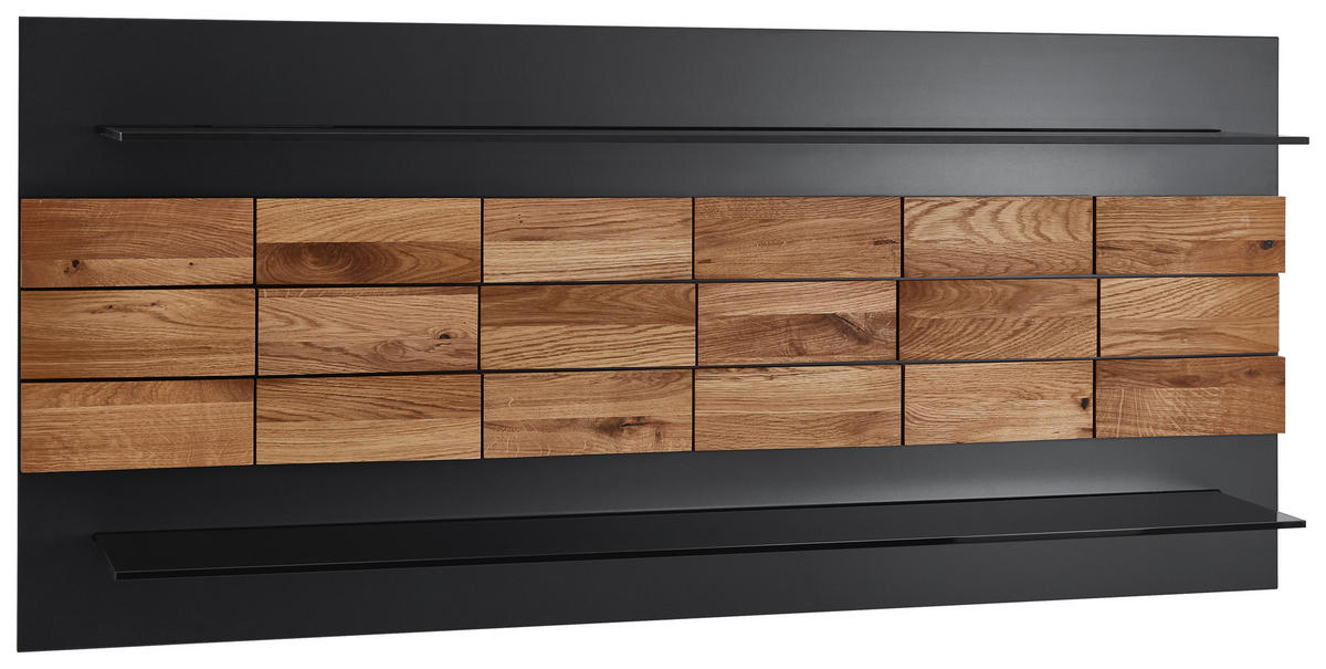 WANDBOARD  135/60,8/22,5 cm  - Eichefarben/Grau, Design, Glas/Holz (135/60,8/22,5cm) - Novel