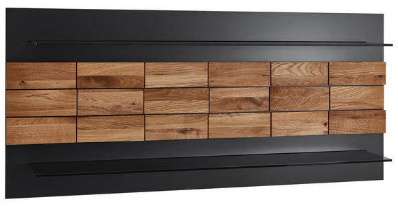 WANDBOARD  135/60,8/22,5 cm  - Eichefarben/Grau, Design, Glas/Holz (135/60,8/22,5cm) - Novel