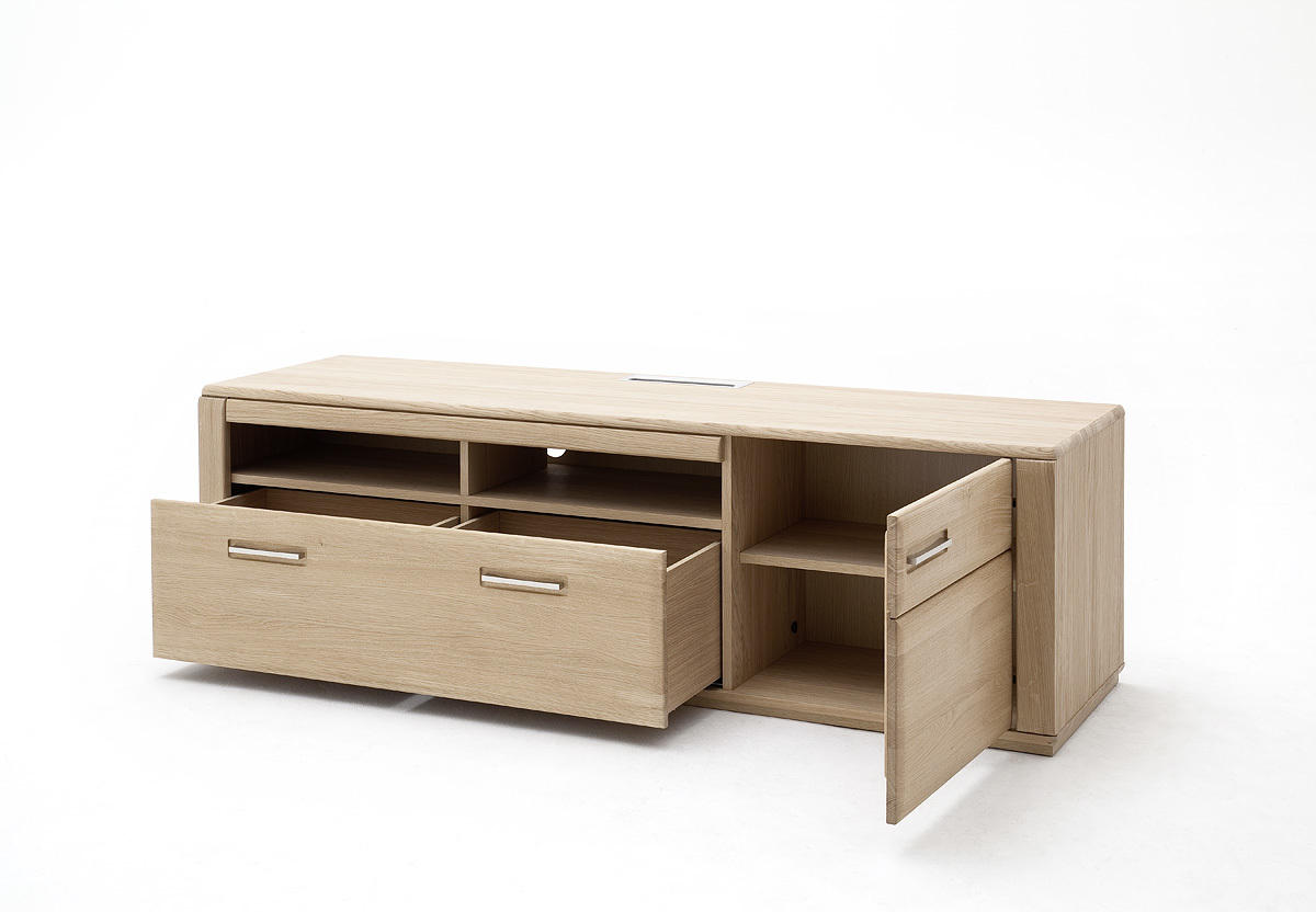 TV-ELEMENT  in 179/54/51 cm  - Eichefarben/Silberfarben, Design, Holz/Holzwerkstoff (179/54/51cm) - Livetastic