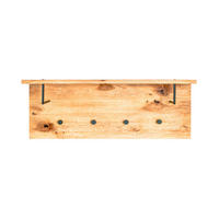 WANDGARDEROBE  in Eiche massiv Schwarz, Eichefarben  - Eichefarben/Schwarz, Basics, Holz/Metall (80/30/20cm)