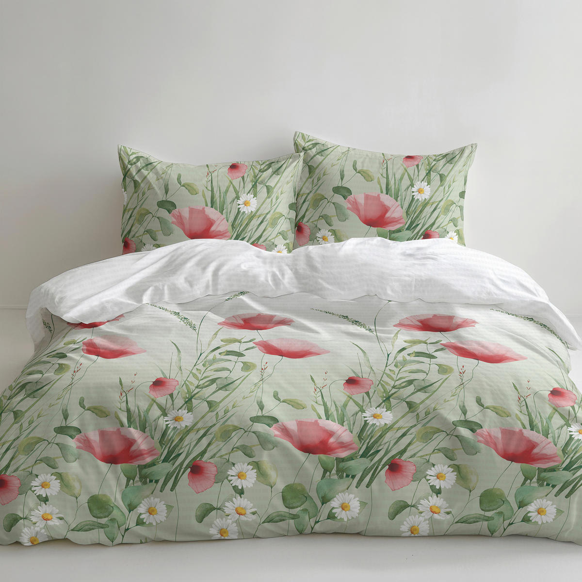 BETTWÄSCHE Seersucker 200/200 cm  - Grün, Basics, Textil (200/200cm) - Florella