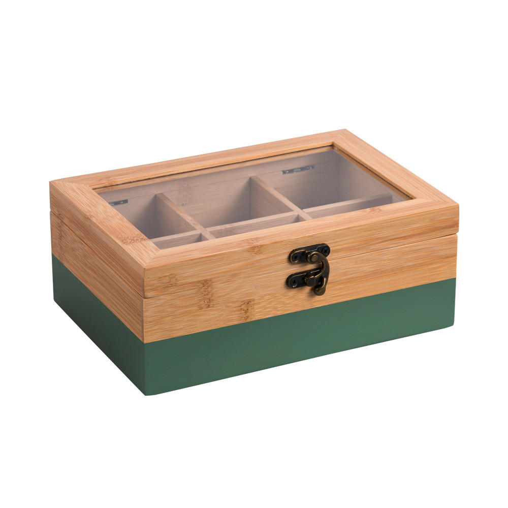 TEEBOX - Eichefarben/Salbeigrün, Basics, Naturmaterialien (21.5/15/8.5cm) - Kesper