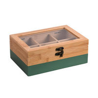 TEEBOX - Eichefarben/Salbeigrün, Basics, Naturmaterialien (21.5/15/8.5cm) - Kesper