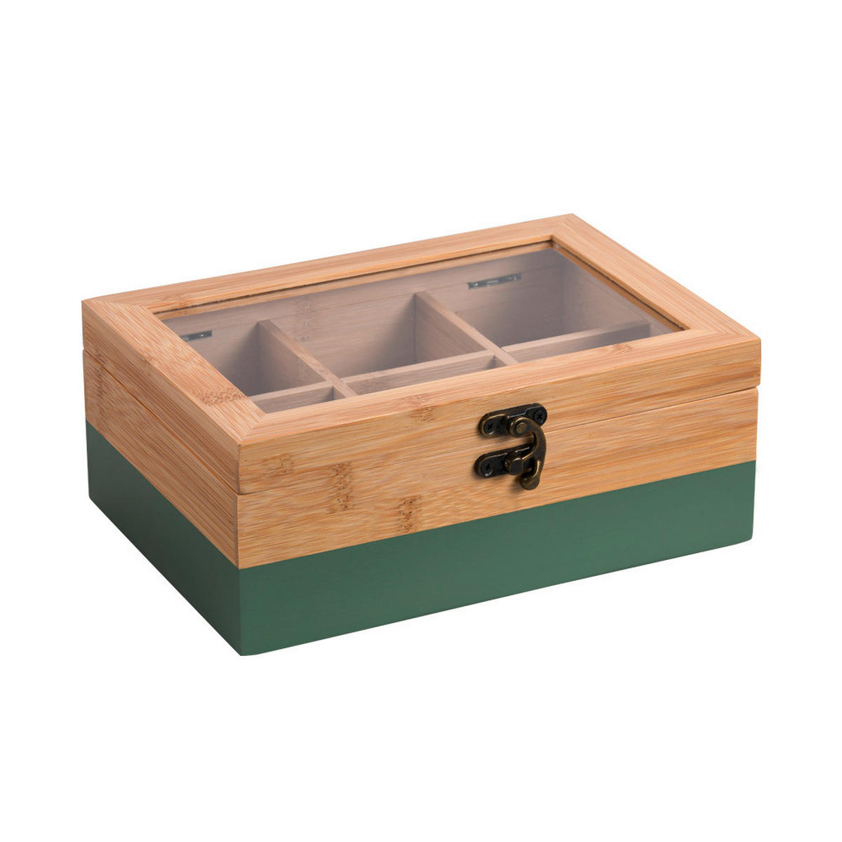 TEEBOX - Eichefarben/Salbeigrün, Basics, Naturmaterialien (21.5/15/8.5cm) - Kesper