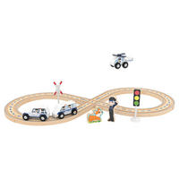 VLÁČEK NA HRANÍ - vícebarevná, Basics, kov/dřevo