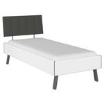 BETT 90/200 cm  in Weiß  - Weiß/Grau, Design, Holzwerkstoff/Textil (90/200cm) - Carryhome