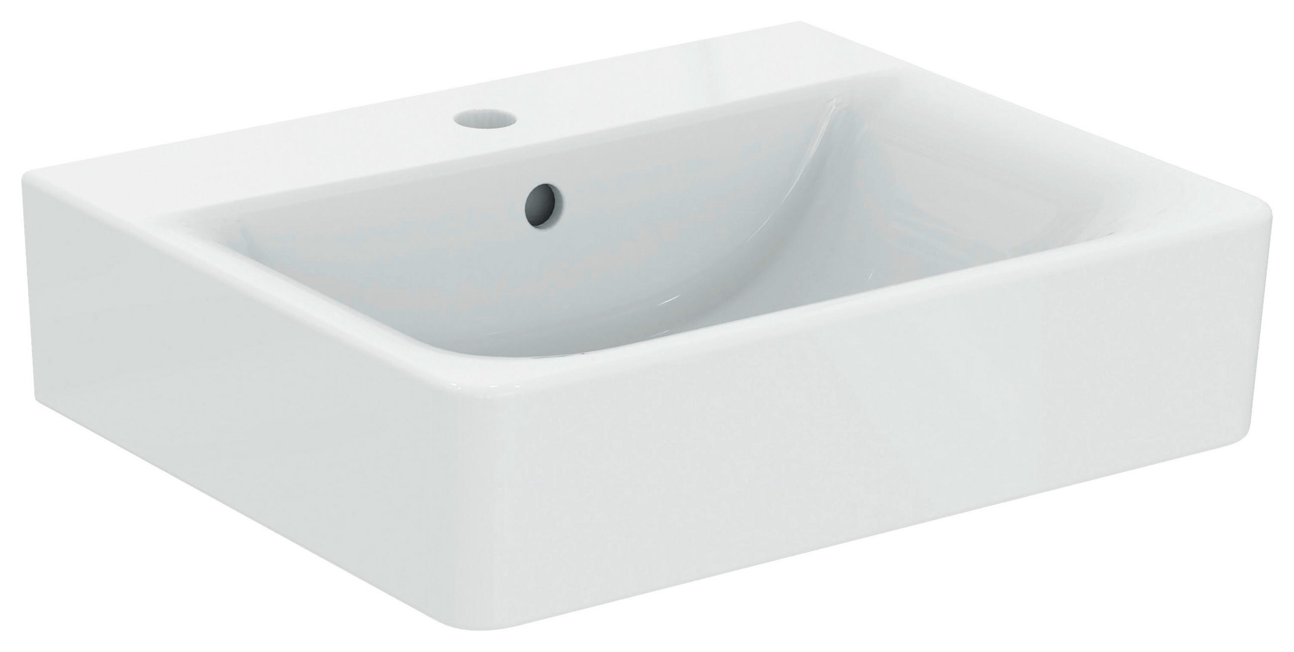 WASCHBECKEN 55/14/46 cm  - Weiß, Basics, Keramik (55/14/46cm) - Novel